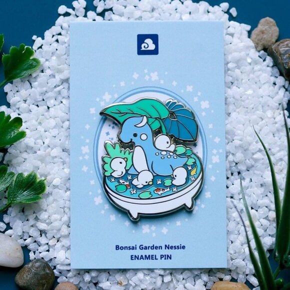 2 for $25 - NEW Lochness Monster Enamel‎ Pin - Fantasy & Mythical Bonsai Garden - Picture 2 of 5